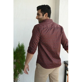 Luxe Maroon super premium cotton shirt full sleeves