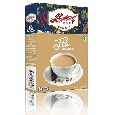 Lotus Authentic Tea Masala Powder | Premium Pack | Strong Aromatic Spice For Chai | Made With 100% Natural Ingredients | 100gm (10 kg Pack)