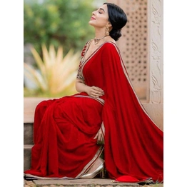 Red Silk Saree | Bridesmaid Saree | Indian Wedding Saree | Bollywood Saree