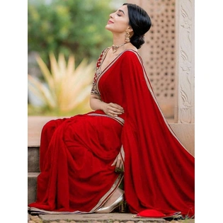 Red Silk Saree | Bridesmaid Saree | Indian Wedding Saree | Bollywood Saree