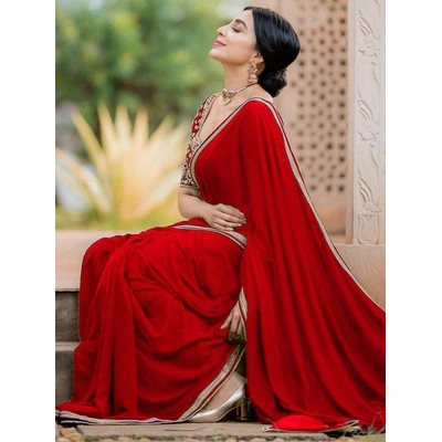 Red Silk Saree | Bridesmaid Saree | Indian Wedding Saree | Bollywood Saree