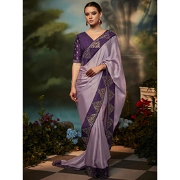 Opulent Orchid Radiance: Enchanting Elegance Saree