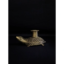 Dhokra Net Tortoise Candle Stand