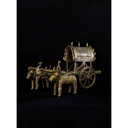 Dhokra Bullock Cart Brass Meta Craft