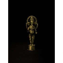 Handmade Dhokra Standing Shri Ganesh