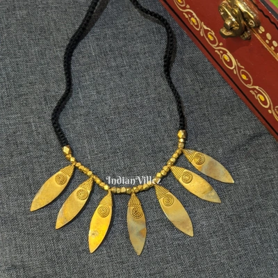 Leaf Design Handmade Dhokra Jewellery