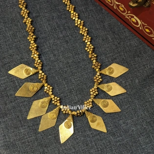 Tribal Dhokra Jewellery- Diamond Shaped Pendant