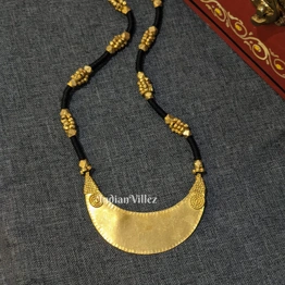 Handmade Pure Dhokra Necklace - Tilted Moon