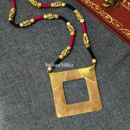 Handmade Tribal Dhokra Necklace - Home & Star