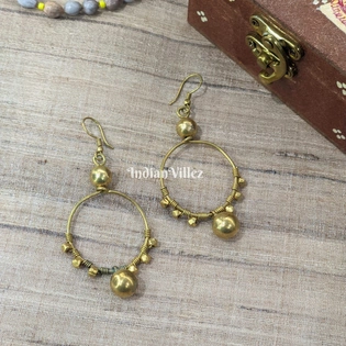 Handmade Tribal Dhokra Jhumka Earrings