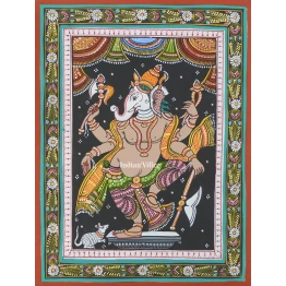 Shree Ganesh Pattachitra Wall Painting