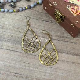 Handmade Dokra Tribal Brass Earrings