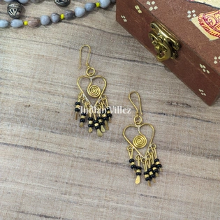 Handmade Dhokra Tribal Jhumka Earrings