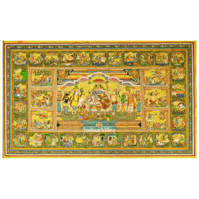 Ramayana Story Pattachitra Painting for Home Wall Art Decor