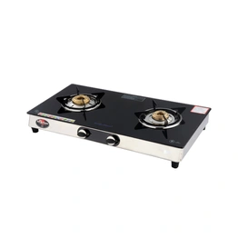 SF LPG Stove 2B GLZ BLK Glass SS