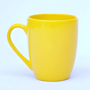 Ceramic Coral Yellow Coffee Mug | Tea Cup - 400ml