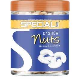 Special Choice Cashew Nuts Roasted & Lightly Salted Jar 250g | Not-Fried | High Protein, Fiber, Healthy Fats | Healthy & Tasty Dry Fruit