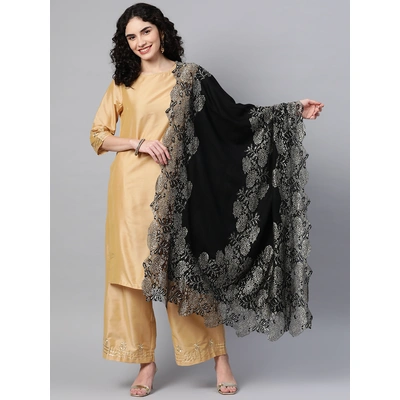 Black Shawl with lace, winter shawls for women