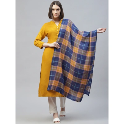 Pashmina Shawl Handwoven Plaid Checks Shawl