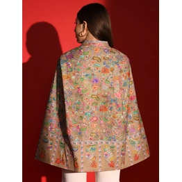 Ethnic Cape for women with kalamkari embroidery