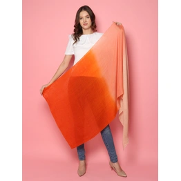 Orange Biege Ombre Pure Pashmina Online Multi shaded Shawl