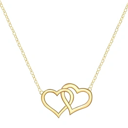 Intertwined Hearts Pendant Necklace