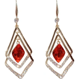 Dangle Earrings Red