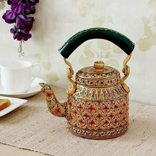 Hand Painted Designer Aluminium Kettle