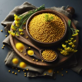 Yellow mustard seeds