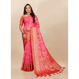 YNF Soft Organza Silk Saree with Opulent Meenakari Weaving and Rich Pallu