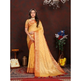 YNF Zari Weaving Adorned Katan Silk Saree With Blouse Piecs