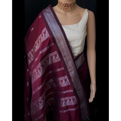 Elegant Soft Silk Saree with Silver Jari Work – Trendy, Lightweight, and Festive