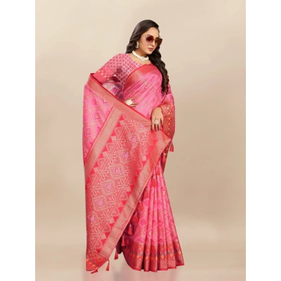 YNF Soft Organza Silk Saree with Elegant Meenakari Weaving Design