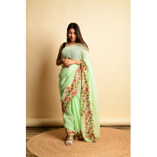 Georgette Sarees with Sequence and Embroidery Work