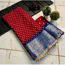 Dazzling Pure Dola Silk Saree with Lace Patti Work