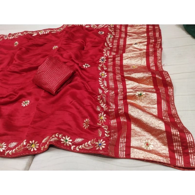 High-Quality Pure Rasiyan Silk Saree with Soft Jari and Matching Blouse