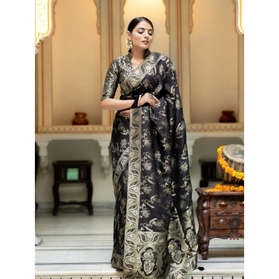 YNF Pure Banarasi Soft Silk Saree with Gold Zari Weaving - Stunning and Heavy