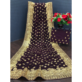 YNF Soft Georgette Saree with Intricate Embroidery, Unleash Your Glamour!