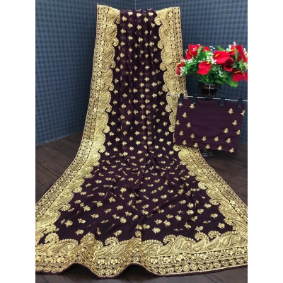 YNF Soft Georgette Saree with Intricate Embroidery, Unleash Your Glamour!