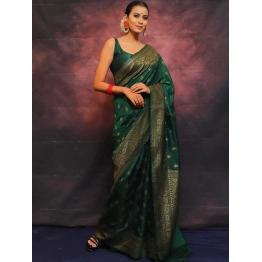 YNF Pure Banarasi Soft Silk Saree with Heavy Brocade Blouse - Stunning!