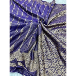 YNF Soft Banarasi Khadi Zari Silk Saree: Exquisite Weaving, Elegant Tassels