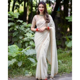 YNF Rangoli Silk Saree: Heavy-Sequence Work with Satin Blouse