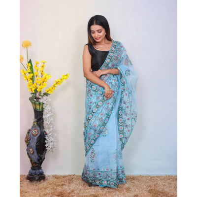 YNF Superb Silk Saree: Soft, Refined, Embroidered, Multiple Colors