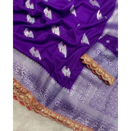 YNF Pure Kaddi Georgette Silk Saree: Elegant, Embroidered, and Lightweight