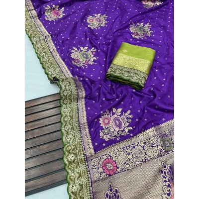 YNF Soft and Flowing Dolla Silk Saree with Embroidered Borders