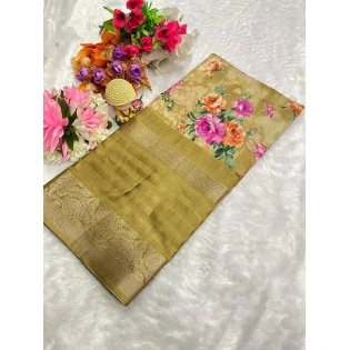 Beautiful Dola Silk Saree with All-Over Jequrd Border and Running Blouse