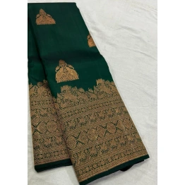 YNF Soft Lichi Silk Saree: Rich Pallu, Jacquard Work, Beautiful Border Blouse