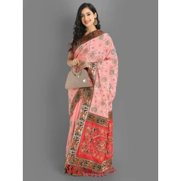 Chinon Silk Saree with Embroidery and Diamond Work