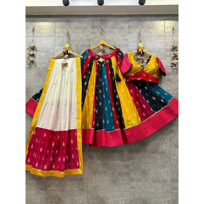 YNF Muslin Cotton Lehenga Set with Real Mirror Work - Complete Ensemble