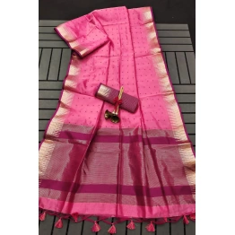 Semi Tussar Silk Saree: Stunning Bandhani Style with Traditional Temple Border